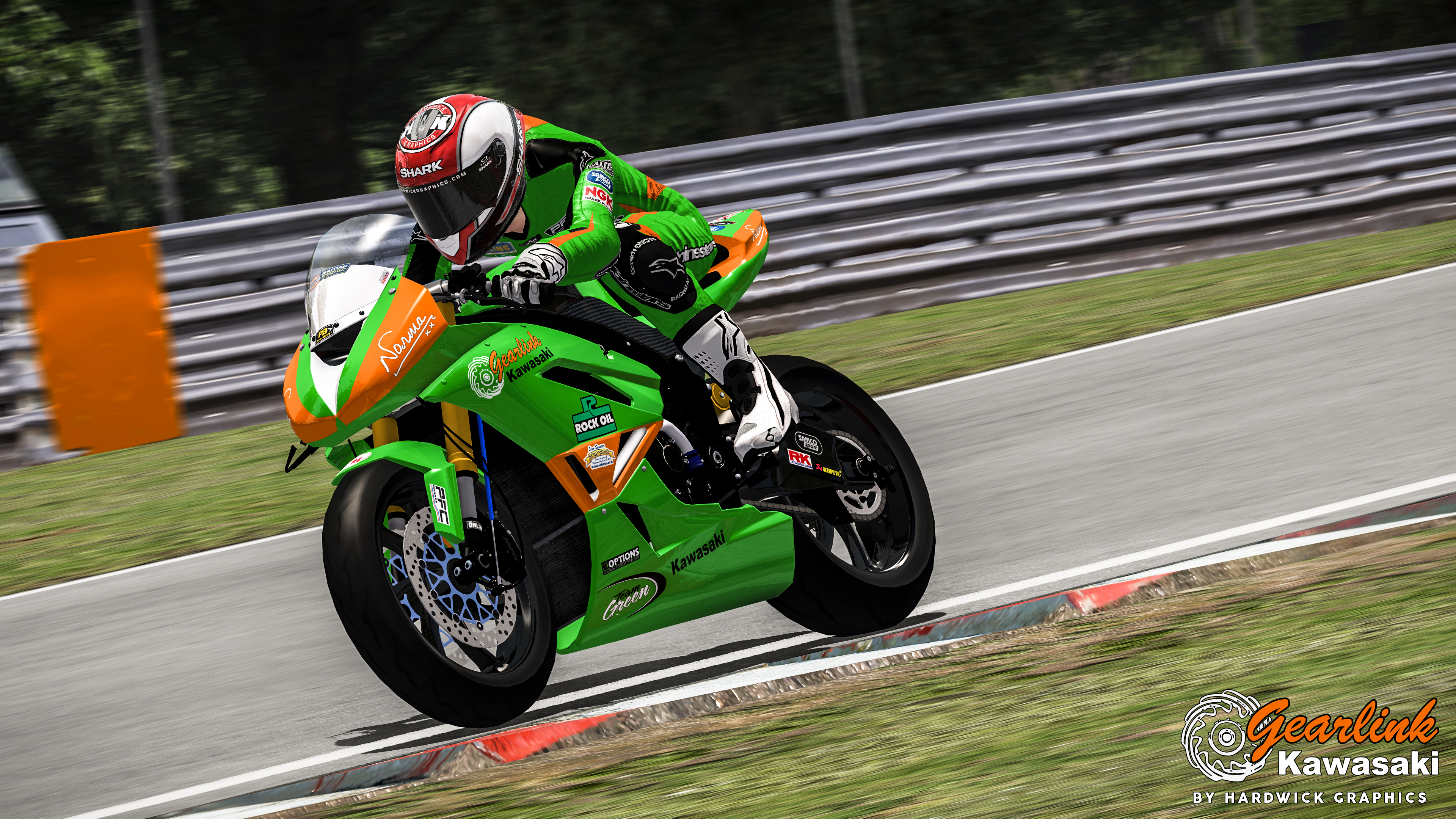 Gearlink Kawasaki paint - Oulton Park